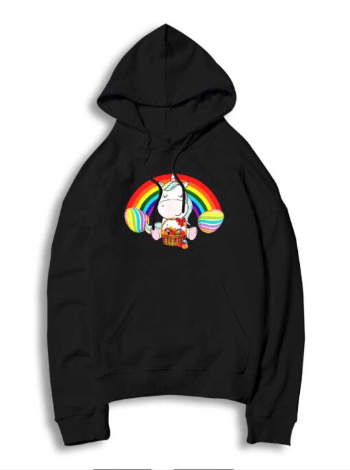 Easter Eggs At The End Of The Rainbow Unicorn Hoodie