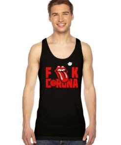 Fuck Corona Rolling Stone Tongue Mask Tank Top