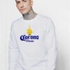 Fuck The Corona Virus Middle Hand Beer Logo Sweatshirt