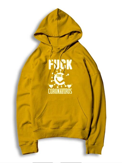 Fuck The Coronavirus Middle Finger Mask Hoodie