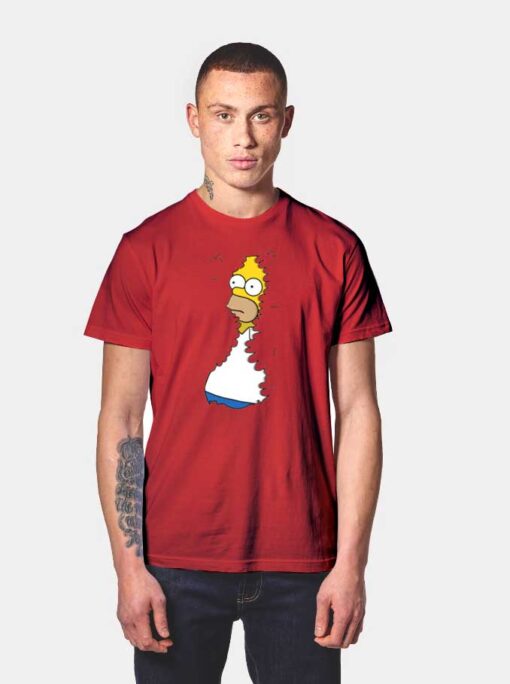 Homer Simpson Hide In Hedges Inspired T Shirt