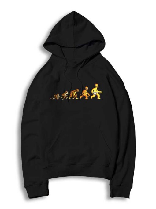 Homersapien Simpson Evolution Homer Simpson Hoodie