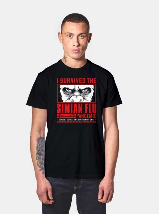 I Survived The Simian Flu Pandemic Logo T Shirt