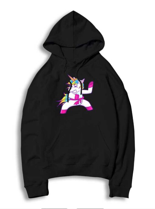 Karate Rainbow Unicorn Martial Arts Deadly Cute Hoodie