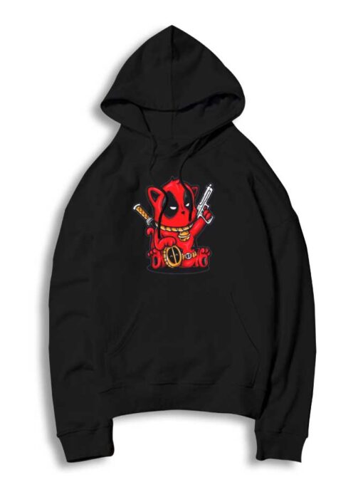 Kittypool Anti Hero Cat Of Deadpool Hoodie