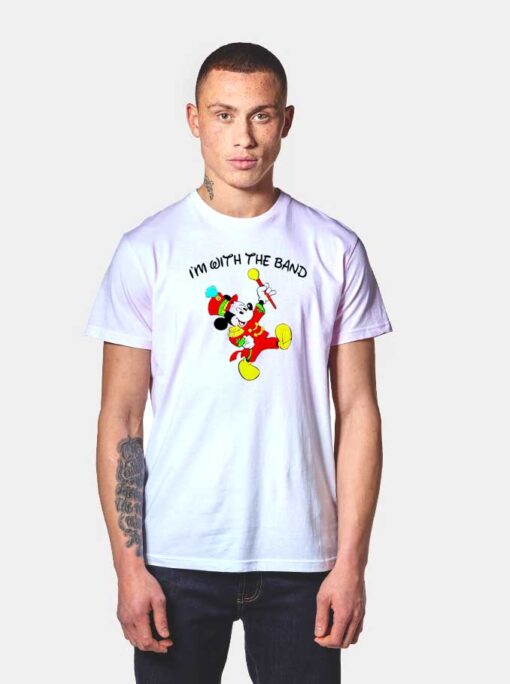 Mickey Mouse I'm With The Band Disney T Shirt