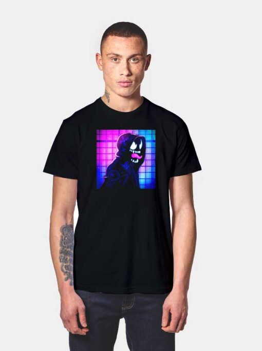 Neon Noir Venom Cyber Punk Villain Character T Shirt