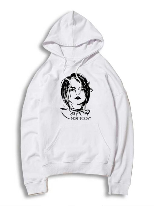 Not Today Arya Stark Dagger Illustration Hoodie