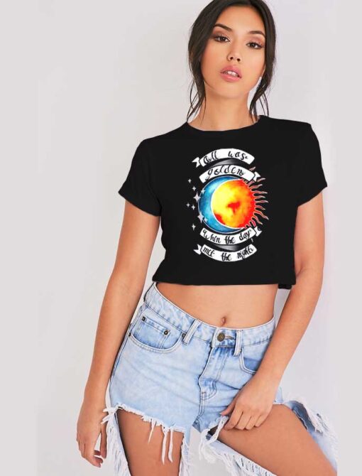 Panic At The Disco Day And Night Logo Crop Top Shirt