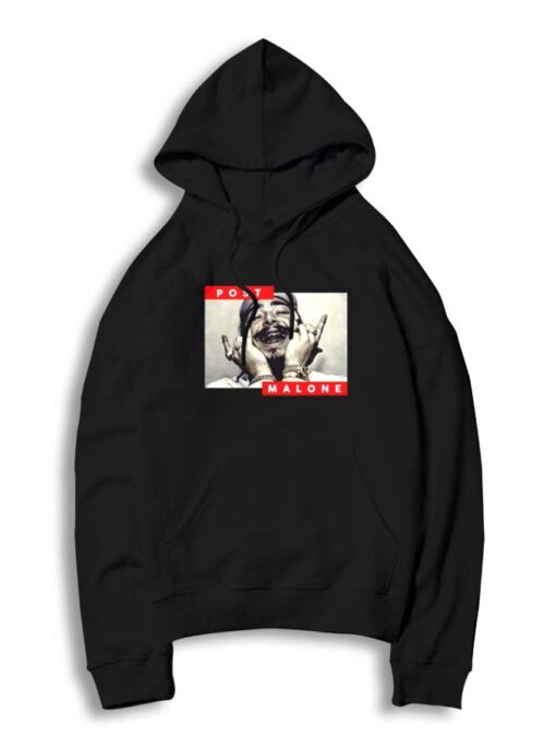 Post Malone Laughing Hand Finger Sign Hoodie