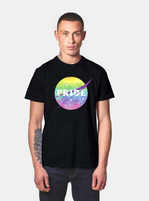 Rainbow Pride Nasa Logo Inspired T Shirt