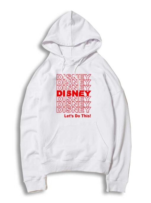 Red Disney Let's Do This Quote Graphic Hoodie