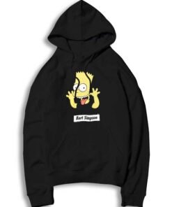 Retro Bart Simpson Teasing Face Hoodie