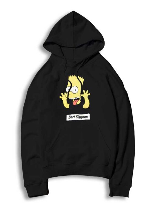 Retro Bart Simpson Teasing Face Hoodie