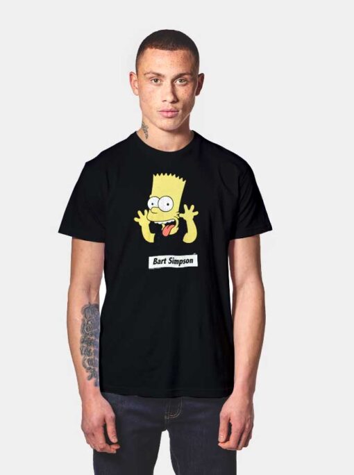 Retro Bart Simpson Teasing Face T Shirt