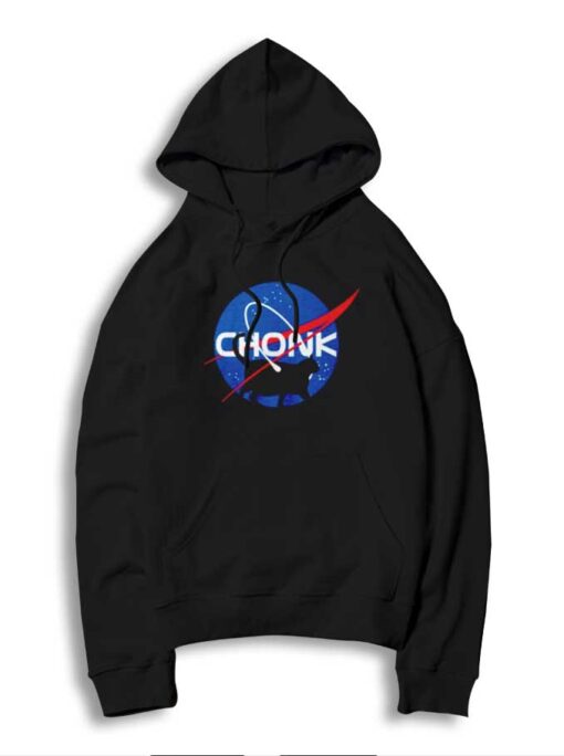 Space Chonk Cat Walk Nasa Logo Hoodie