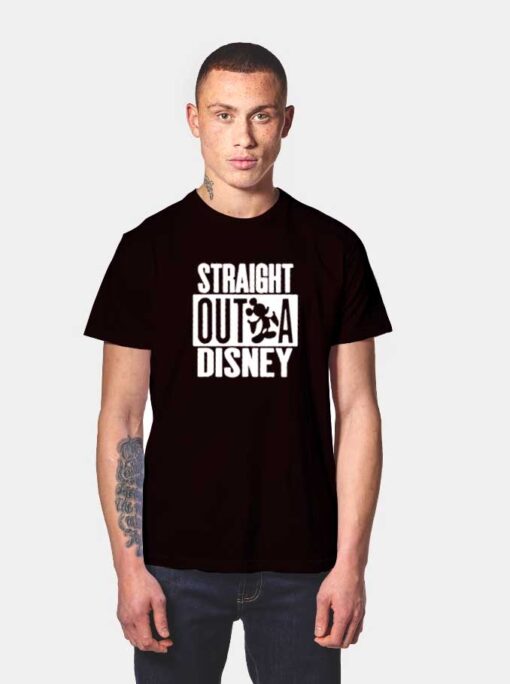 Straight Outta Disney Mickey Mouse Quote T Shirt