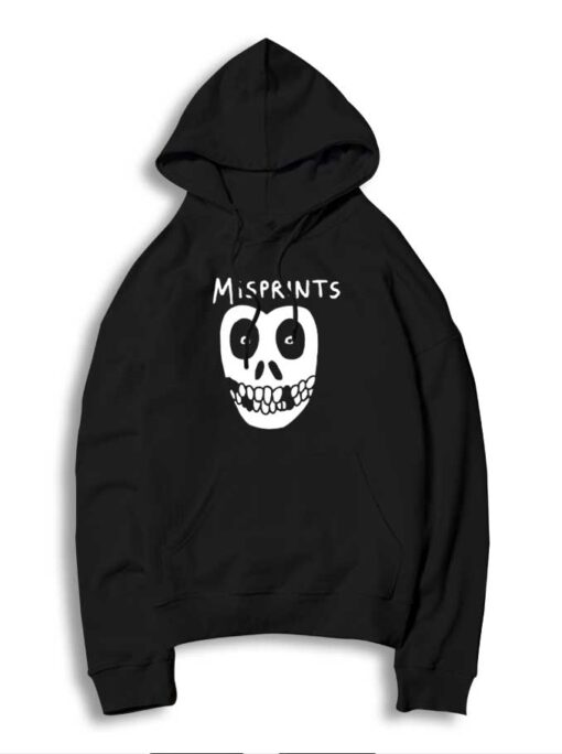 The Misprint Skull Misfits Logo Parody Hoodie