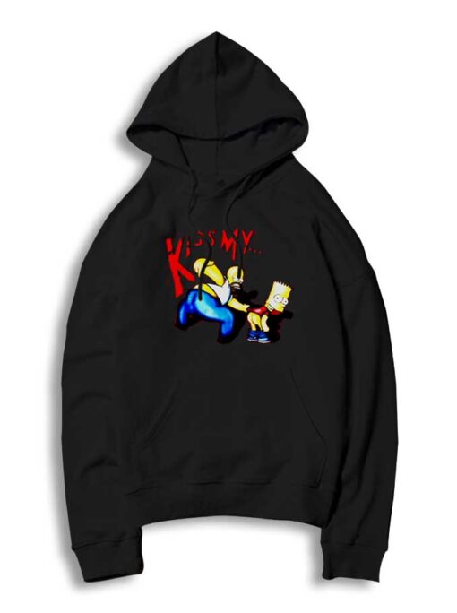 The Simpsons Family Kiss My Ass Retro Hoodie