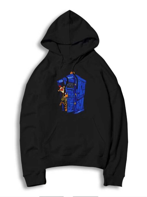 Winnie The Pooh And Doctor Who Police Box Hoodie