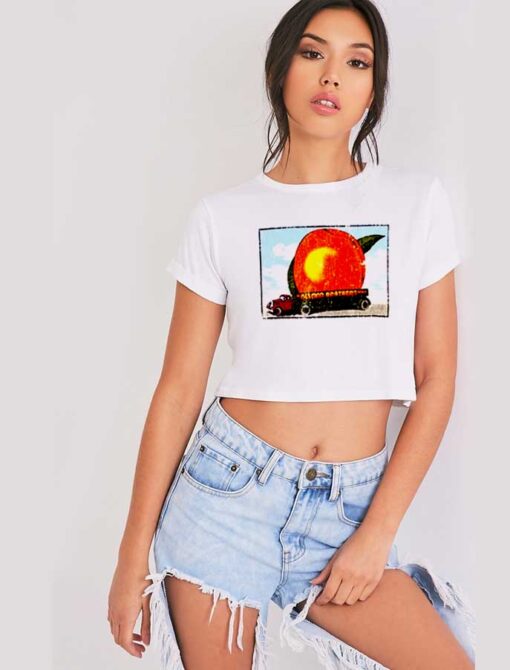 Allman Brothers Eat A Peach Logo Vintage Crop Top Shirt