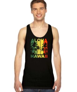 Aloha Hawaiian Island Vintage Throwback Tank Top