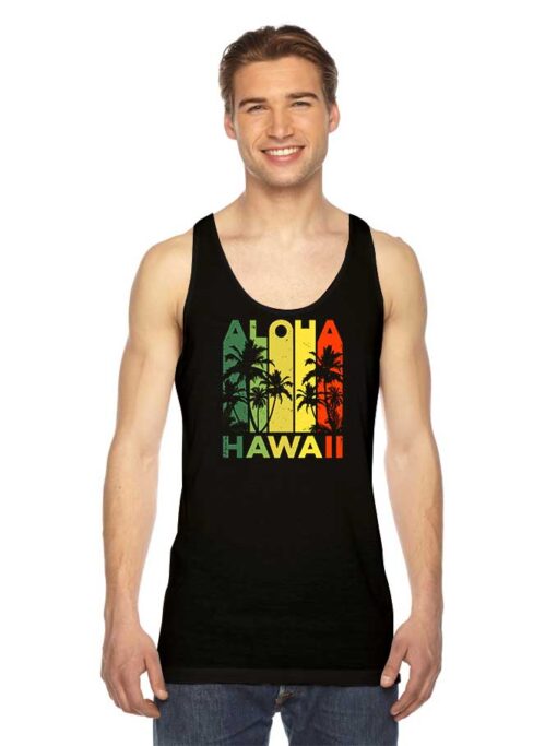 Aloha Hawaiian Island Vintage Throwback Tank Top