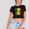 Aloha Hawaiian Island Vintage Throwback Crop Top Shirt