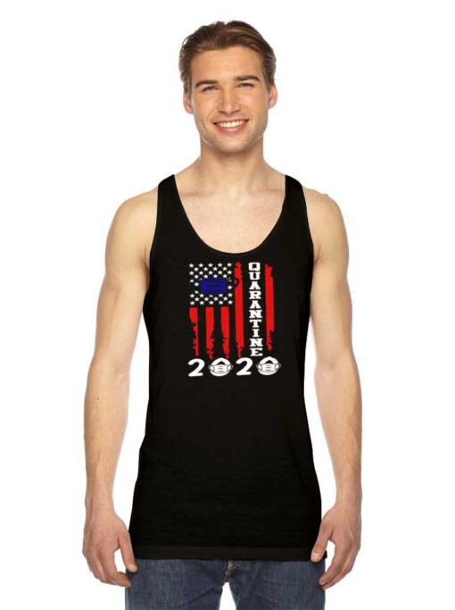 America Flag Quarantine Mask 2020 Tank Top