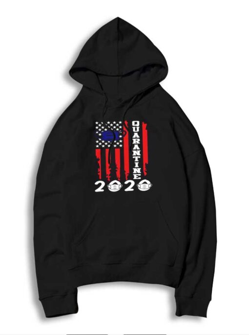 America Flag Quarantine Mask 2020 Hoodie