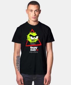 Angry Covid-19 Stay At Home Logo T Shirt