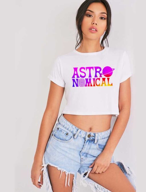 Astronomical Travis Scott Fortnite Logo Crop Top Shirt