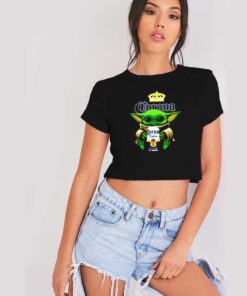 Baby Yoda Corona Extra Beer Crown Crop Top Shirt