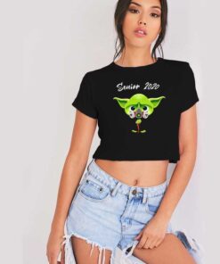 Baby Yoda Senior 2020 Mask Logo Crop Top Shirt