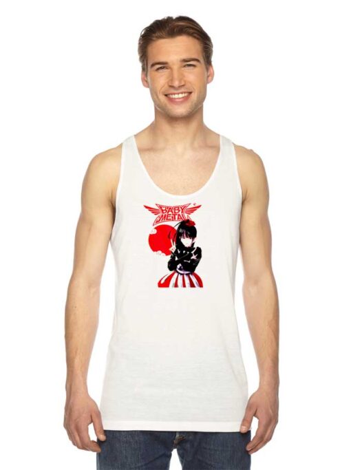 Babymetal Cloudy Red Moon Anime Girl Tank Top