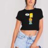 Bart Simpson Eat My Shorts Sulk Crop Top Shirt