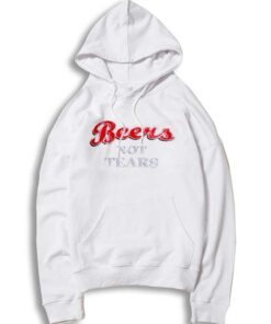 Beers Not Tears Quote Logo Hoodie