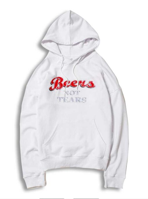 Beers Not Tears Quote Logo Hoodie