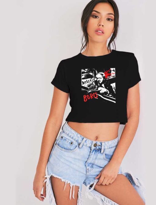 Boris Johnson Misfits Bullet Punk Hardcore Rock Crop Top Shirt