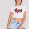 Coors Light Mountain Logo Retro Crop Top Shirt