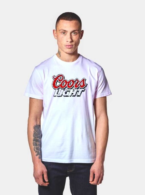 Coors Light Mountain Logo Retro T Shirt