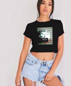 Covid-19 Guilty Mug Shot Photo Crop Top Shirt