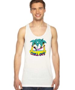 Disney Micke Mouse Chill Out On Island Tank Top