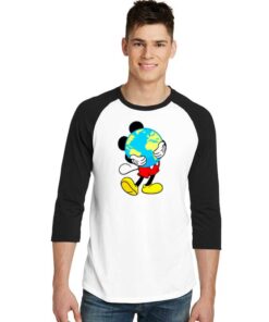 Disney Mickey Mouse Celebrate Earth Day Raglan Tee