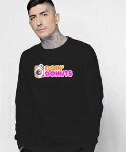 Doin Donuts Car Engine Logo Sweatshirt