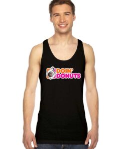 Doin Donuts Car Engine Logo Tank Top