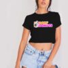 Doin Donuts Car Engine Logo Crop Top Shirt