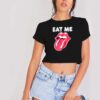 Eat Me Kim Gordon Tongue Logo Crop Top Shirt