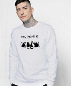 Four Chatting Black Cat Ew People Sweatshirt