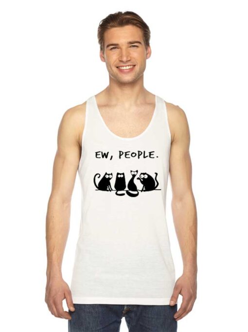 Four Chatting Black Cat Ew People Tank Top